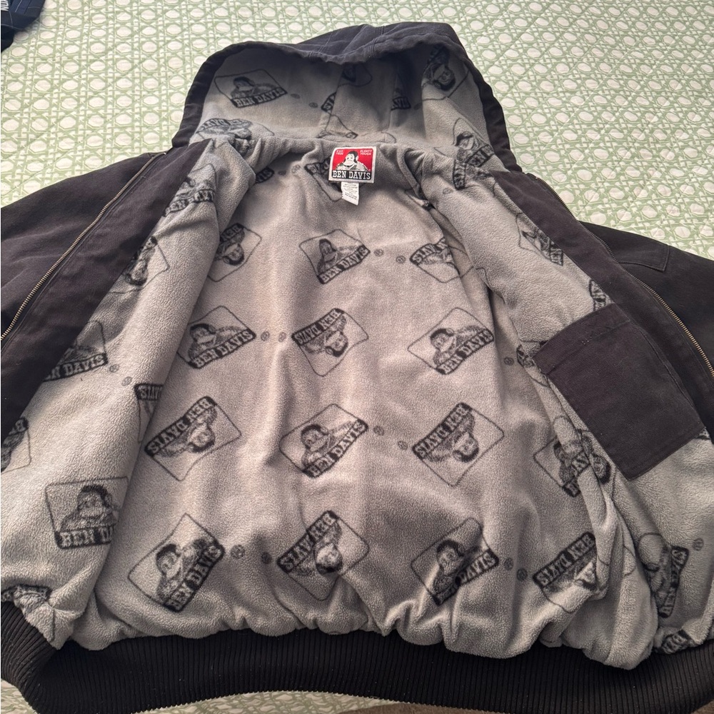 Ben Davis Black Hooded Bomber Jacket - Picture 3 of 4